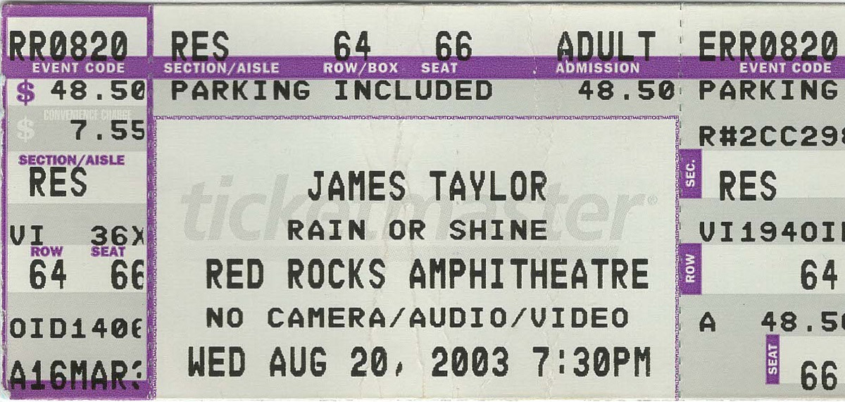 James Taylor at Red Rocks Finding My Groove